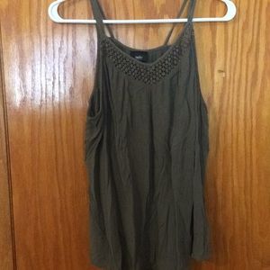 Olive green tank top